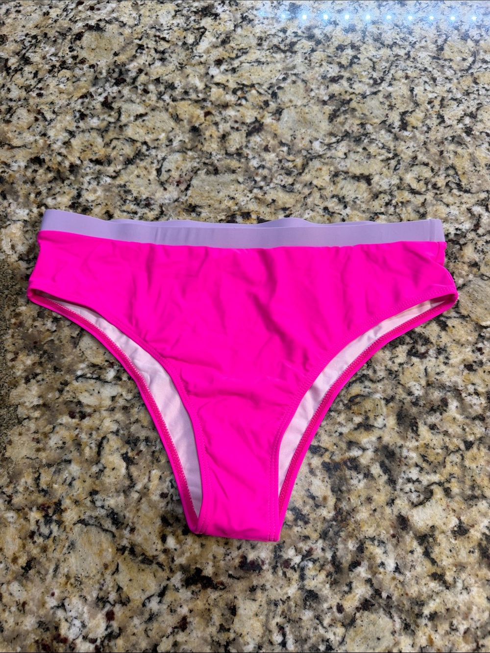 Women’s High-Cut Bikini Bottom in Vibrant Hot Pink new without tags